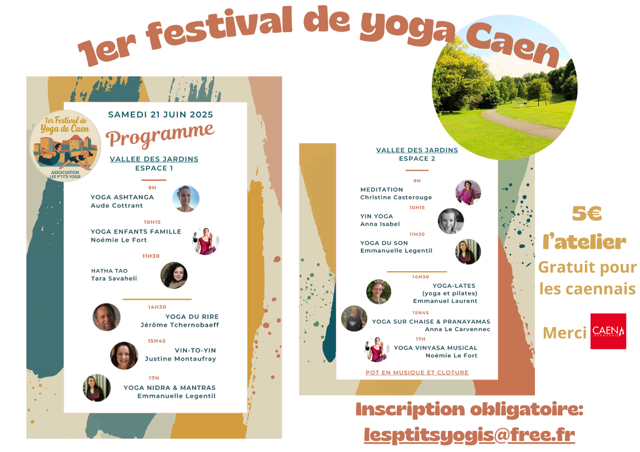 YOGA CAEN FESTIVAL association les p'tits yogis NOEMIE LE FORT